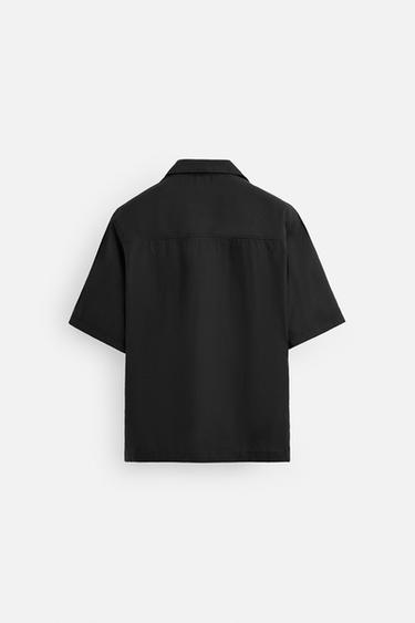 LYOCELL BLEND SHIRT - Black by Zara - Image 9
