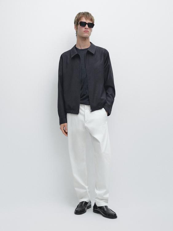 Cotton blend slim fit pants from Zara - $130