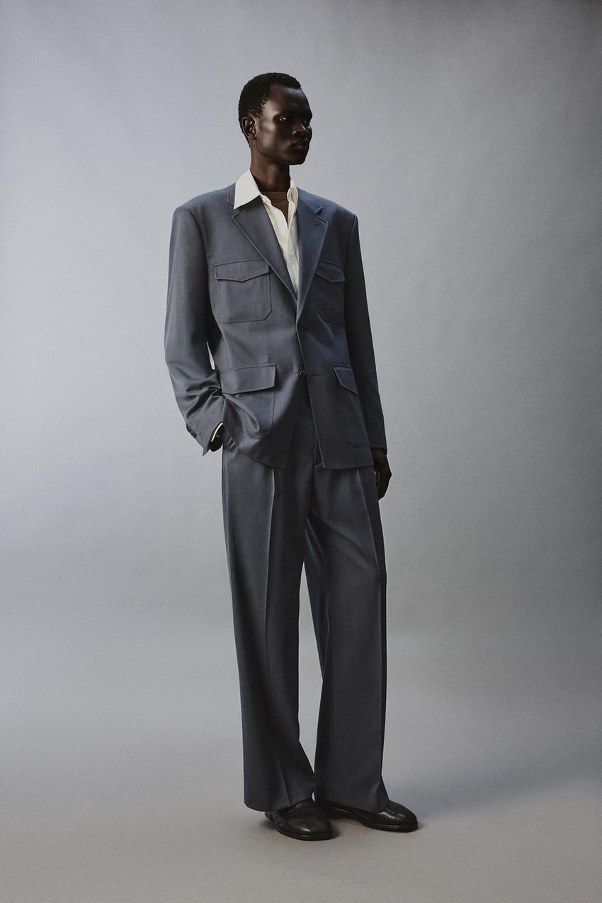 blue egyptian dress Boy's Black Label Peak Lapel Suit main image 1