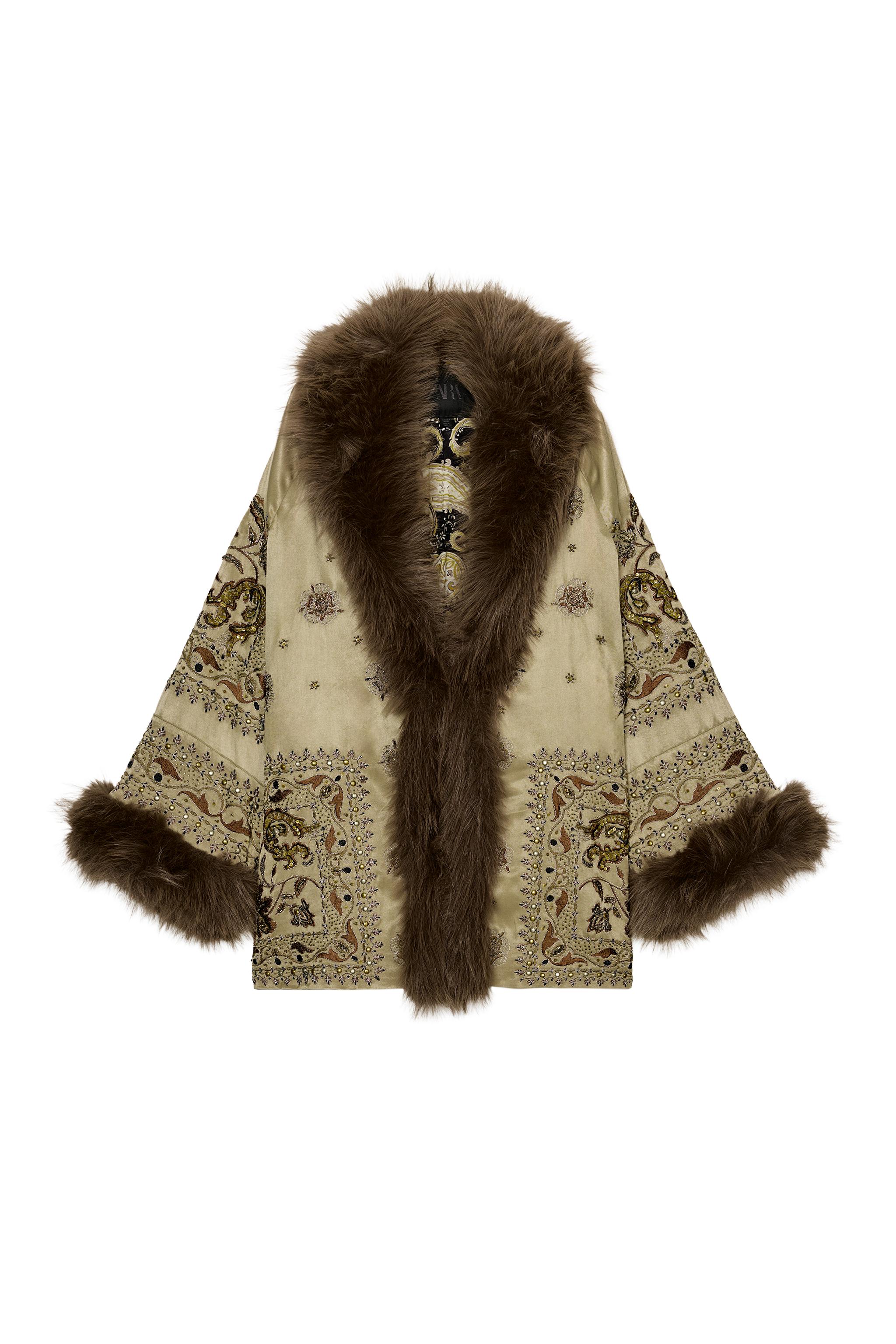 ZW COLLECTION LIMITED EDITION EMBROIDERED KIMONO - Light green