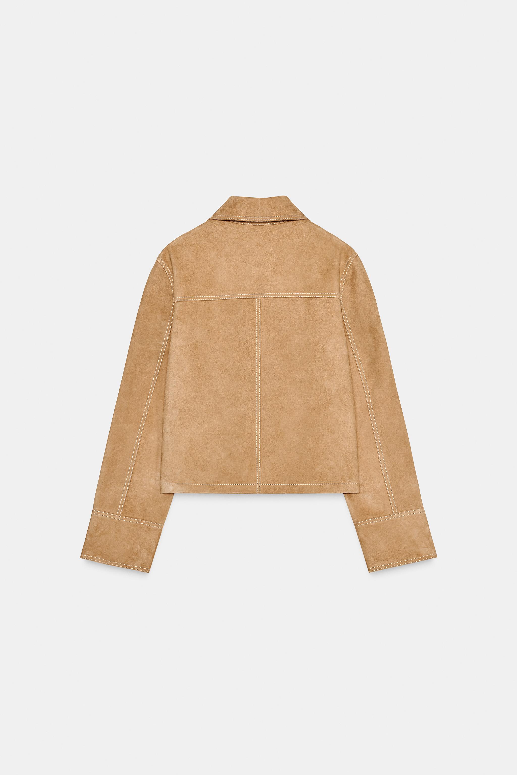 新品ZARA ZW COLLECTION レザー スエード ジャケット Sサイズ ZARA】スエードレザージャケット ZWCOLLECTION LIMITEDEDITION