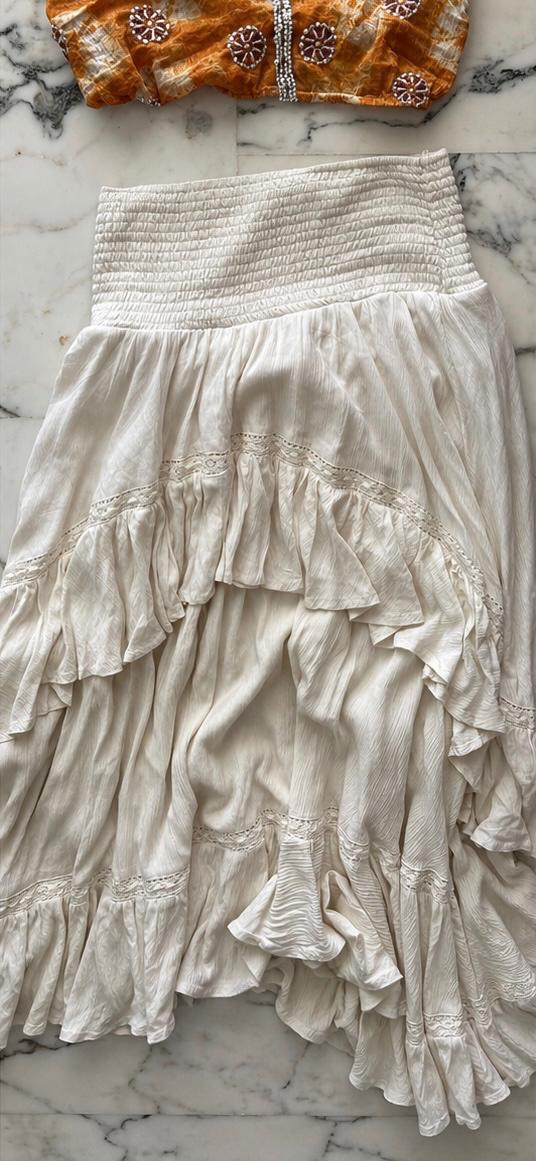 RUFFLED MIDI SKIRT - Image 4