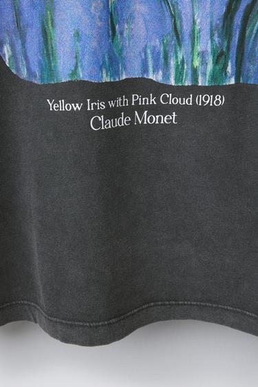 CLAUDE MONET © T-SHIRT - Anthracite grey by Zara - Image 3