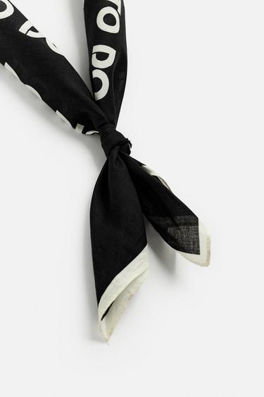 TEXT PRINT BANDANA - Black by Zara - Image 5