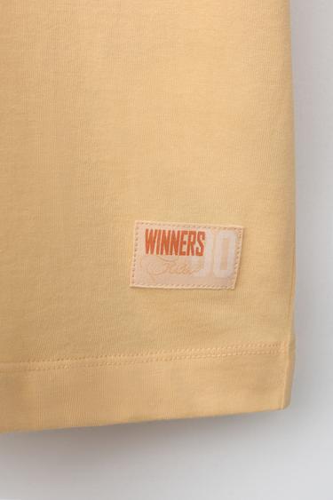 JOGGING SLOGAN T-SHIRT - Tangerine by Zara - Image 3