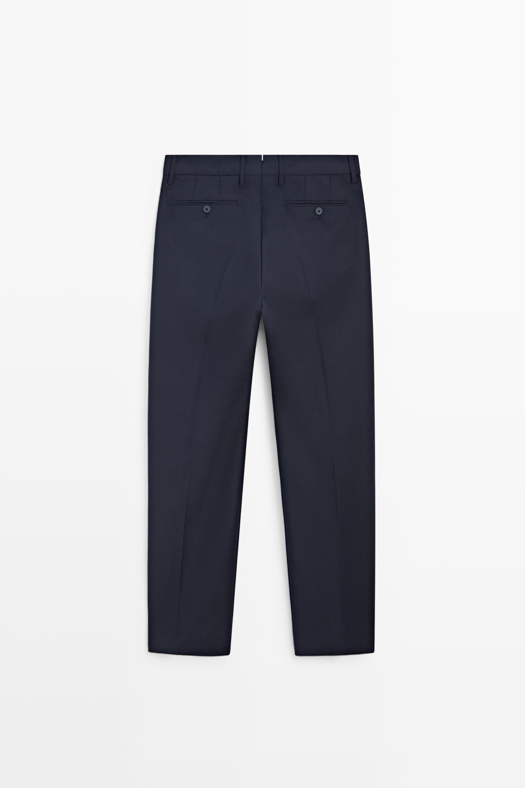 Textured suit pants