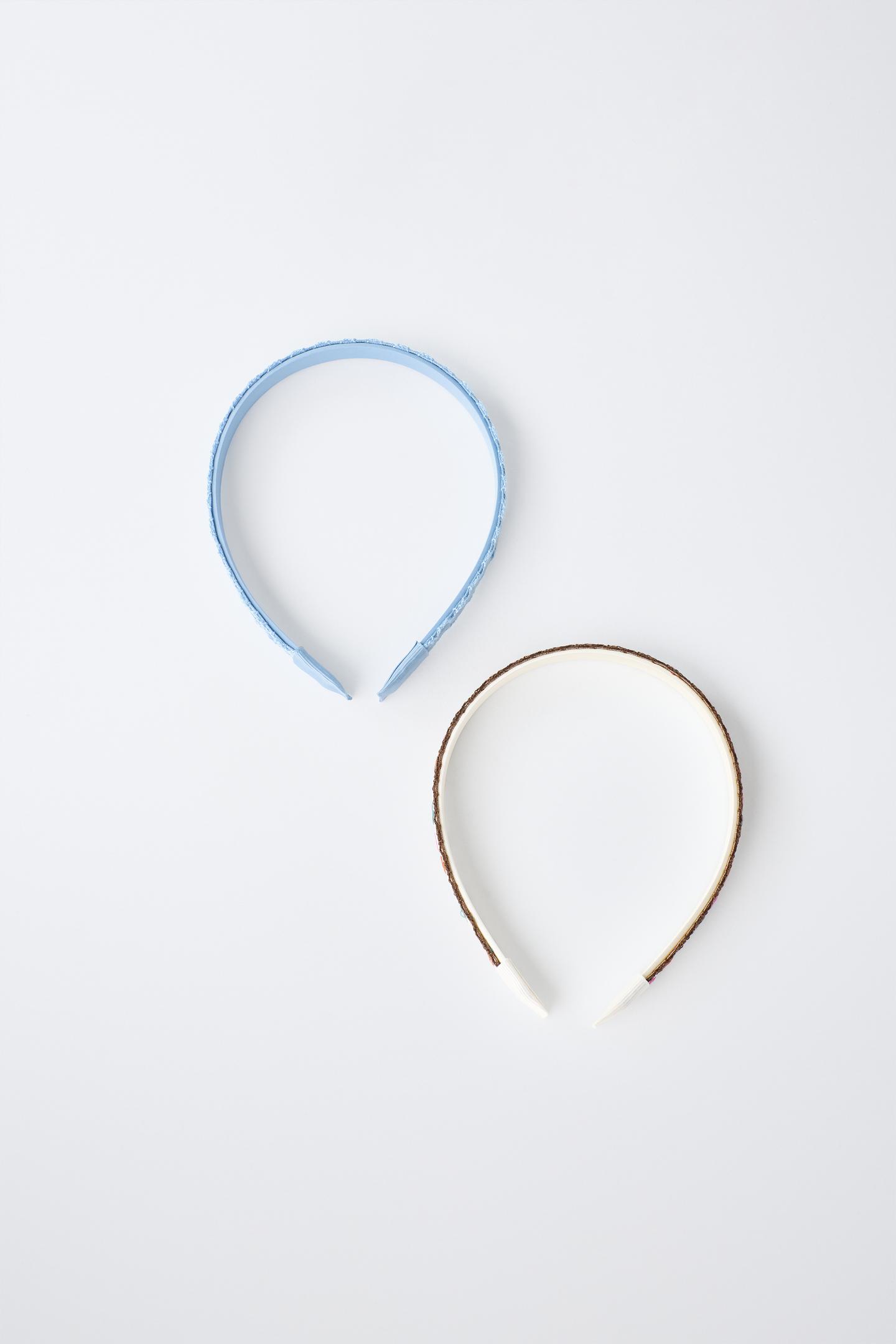 Детские аксессуары для волос Zara Two-Pack OF Embroidered Headbands, цвет: Разноцветный — фото 2
