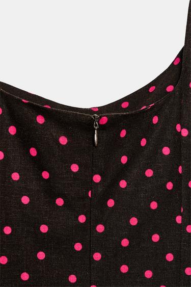 ROBE À POIS MANCHES BOUFFANTES ET LIN - Multicolore de Zara - Image 7