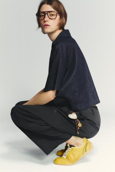 Zara CONTRAST RUNNING SHOES - Yellow