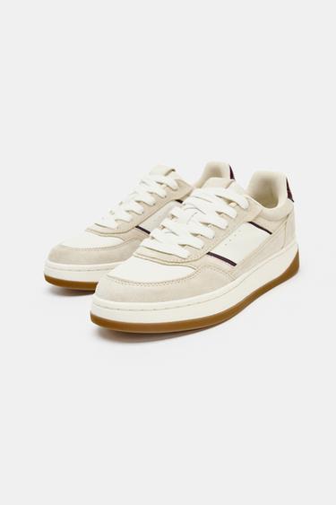 TENNIS AVEC PIÈCES ET MATIÈRES VARIÉES - Blanc écru de Zara - Image 5
