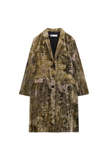 TIE-DYE VELVET COAT