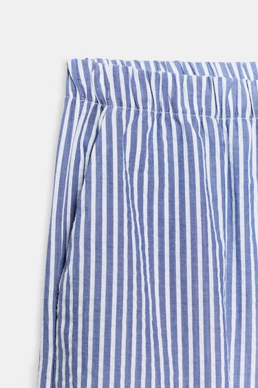 STRIPED PYJAMA-STYLE TROUSERS - Blue/White by Zara - Image 7