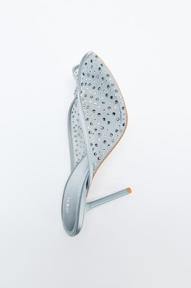 صندل شبكي بلمعات - أزرق الخاص بـ Zara