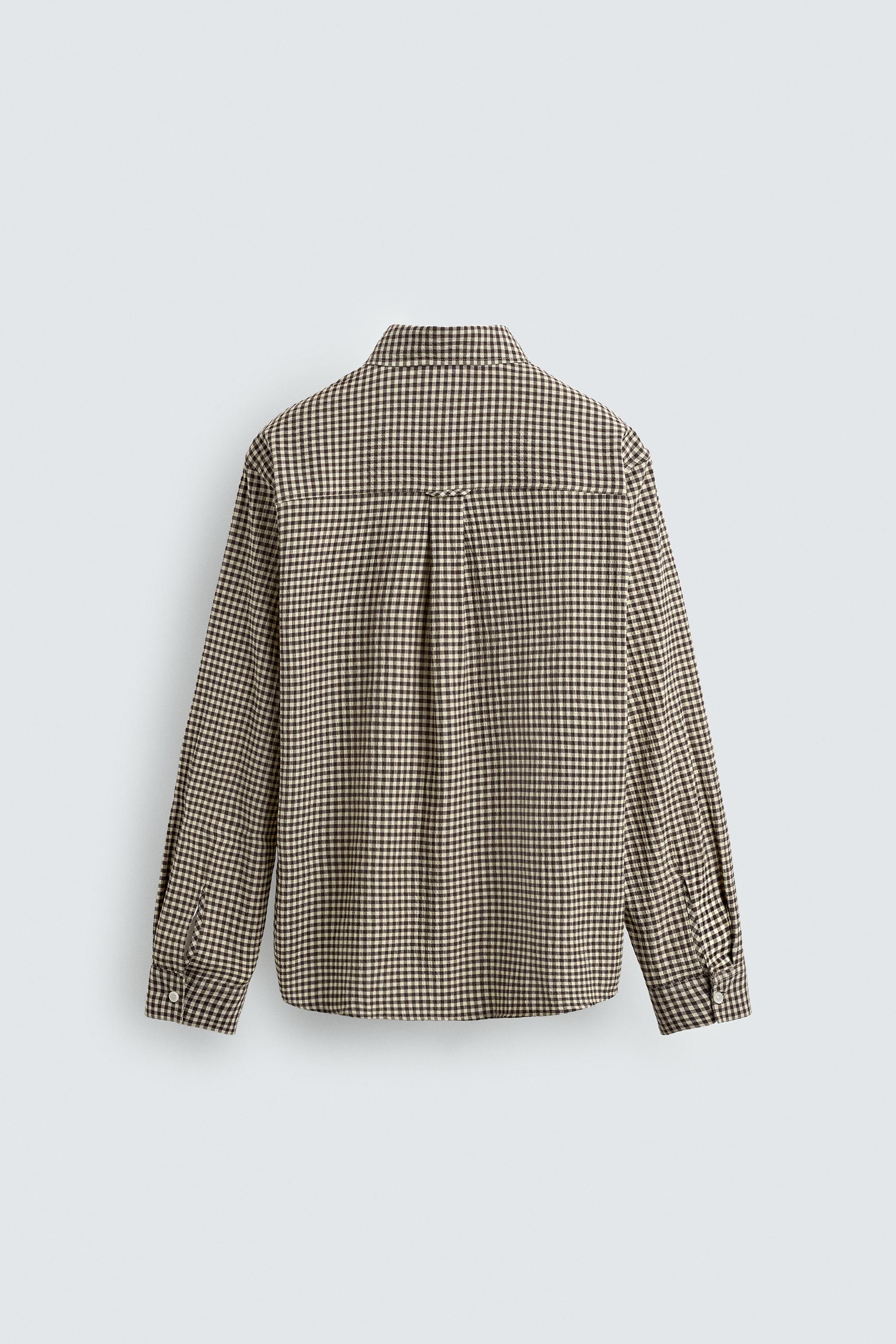 TEXTURED PLAID SHIRT