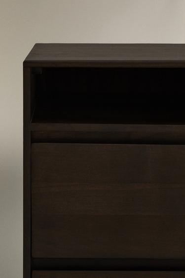 GRANDE TABLE DE CHEVET EN BOIS - Marron foncé de Zara - Image 3