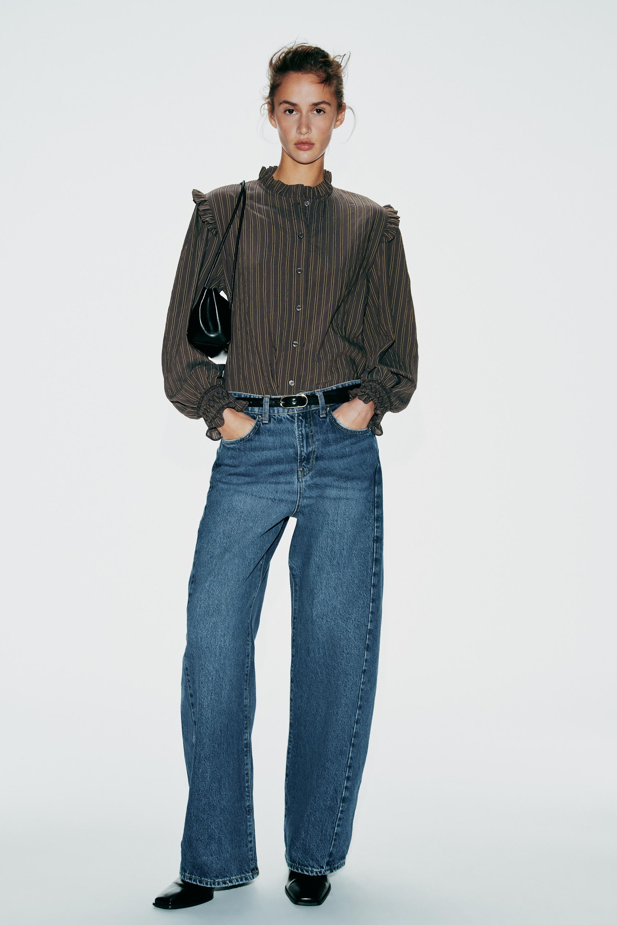 Striped Ruffle Blouse by Zara