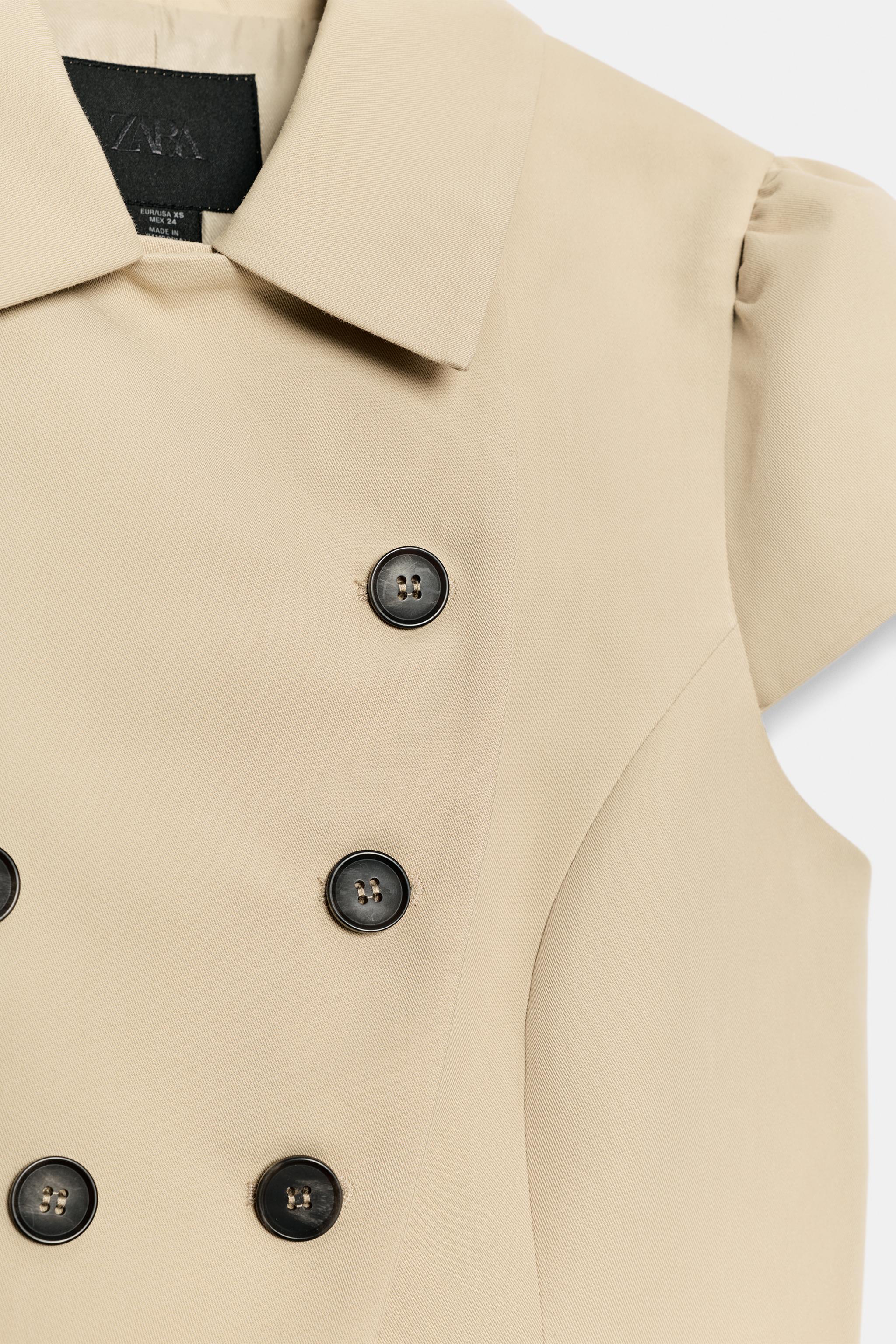 Женские куртки Zara SHORT SLEEVE DOUBLE-BREASTED JACKET — фото 6