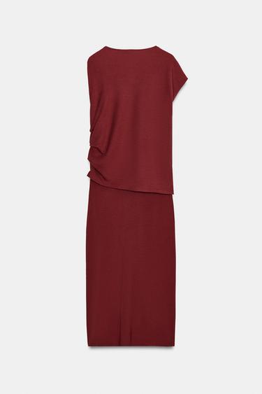 ASYMMETRIC LONG DRESS - Brick by Zara - Image 7