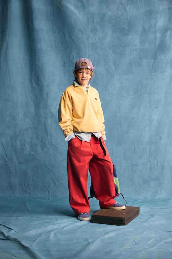 FRUIT OF THE LOOM™ EMBROIDERED SWEATSHIRT - Yellow by Zara - Image 0