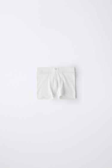 AGES 2-6/ THREE-PACK OF RIBBED BOXERS WITH LABEL - Ecru by Zara - Image 2