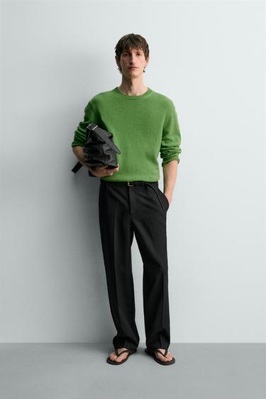 Zara COTTON - LINEN BLEND LIMITED EDITION JUMPER - Green - Image 0