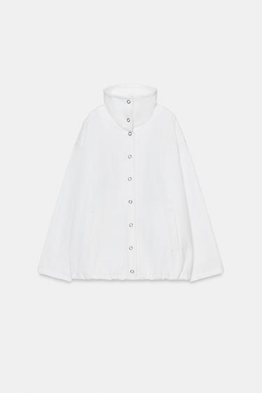 VESTE OVERSIZE AVEC COUTURES - Blanc de Zara - Image 4