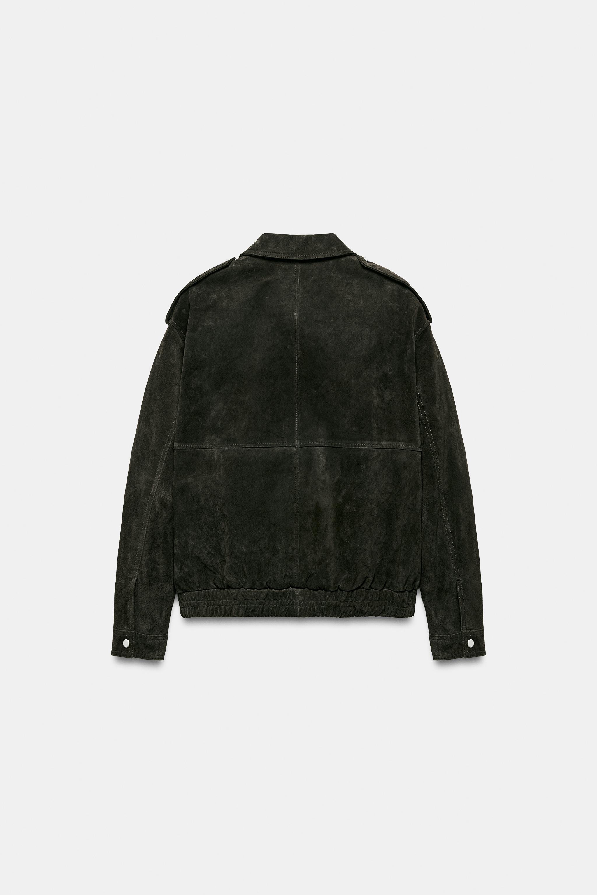 BLOUSON 100% CUIR DAIM