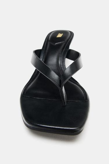 SANDALES À TALONS COMPENSÉS - Noir de Zara - Image 5