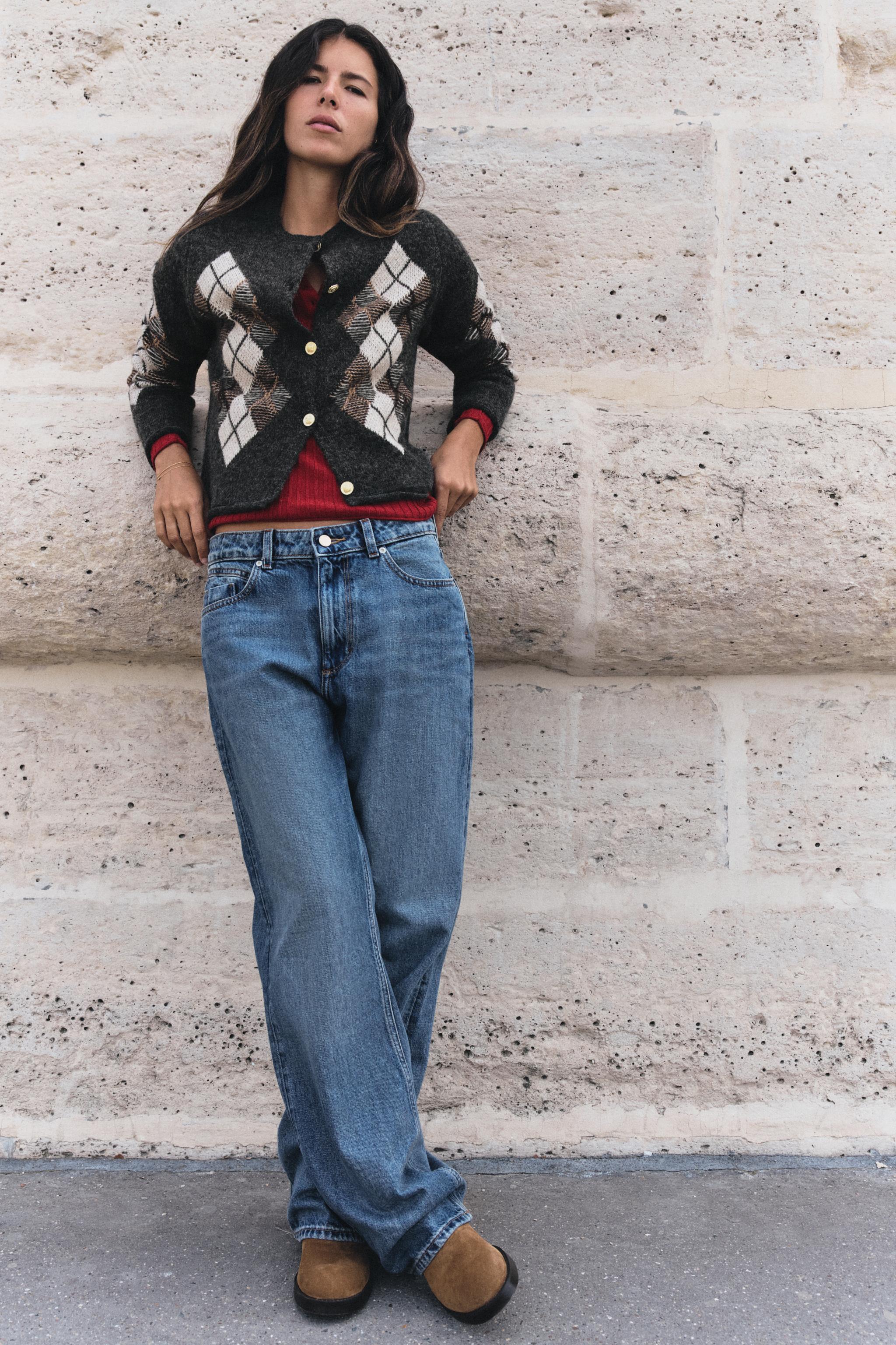 GILET EN MAILLE À LOSANGES
