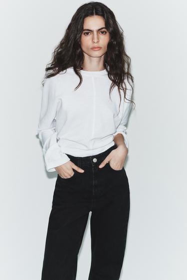 JEANS TRF MOM FIT TAILLE HAUTE - Noir de Zara - Image 2