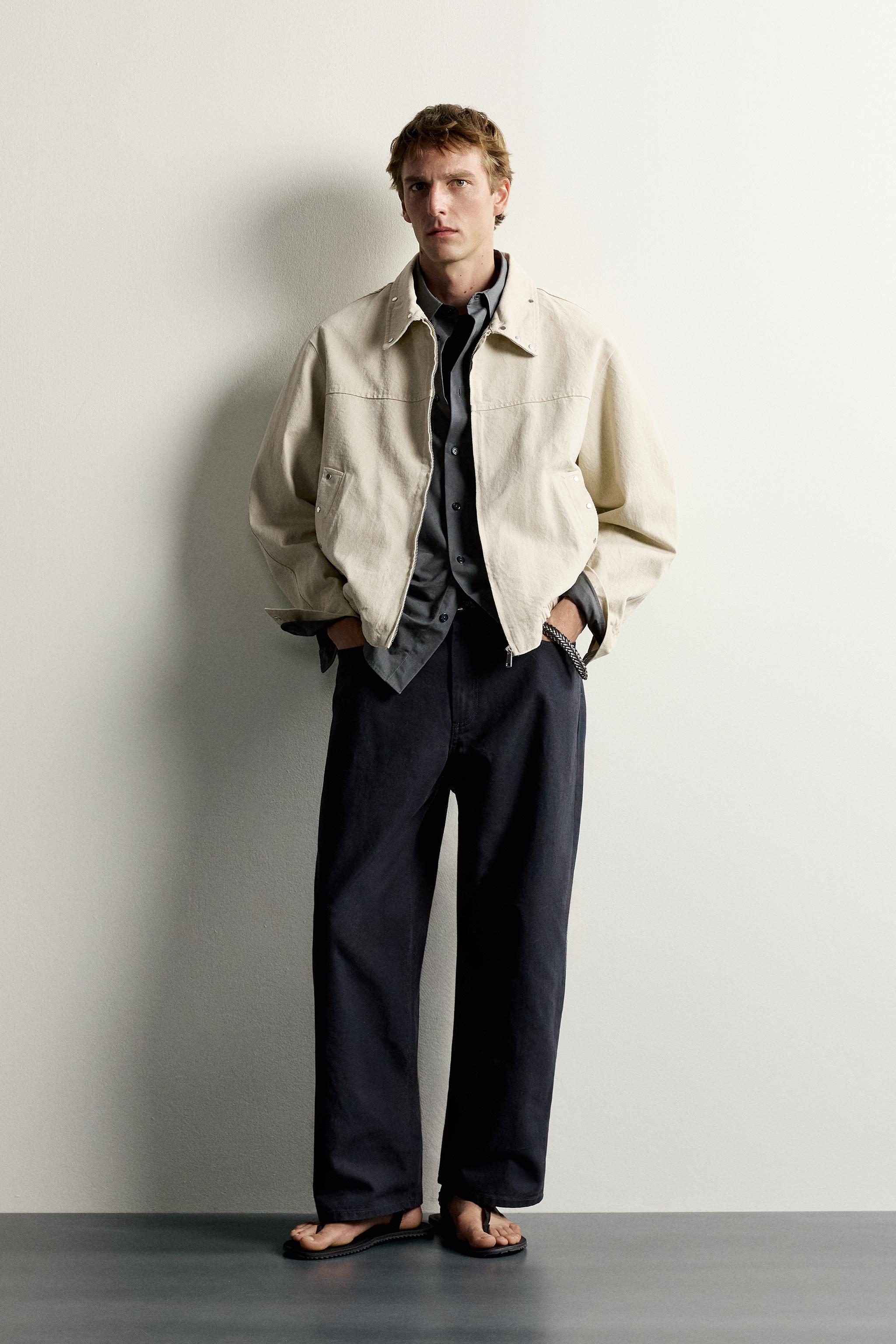 リラックスフィット スタッズジャケット - バニラ | ZARA Japan / 日本
