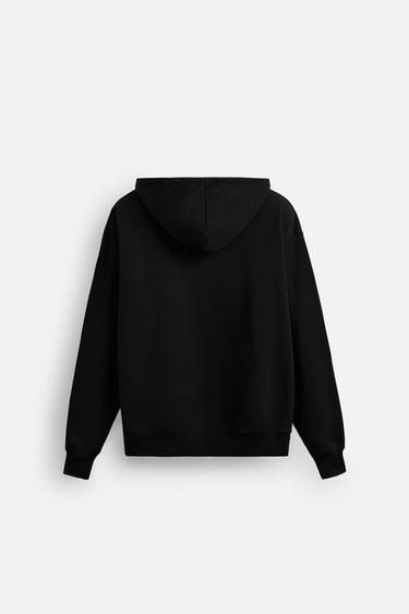 SWEAT À CAPUCHE BASIQUE - Noir de Zara - Image 7