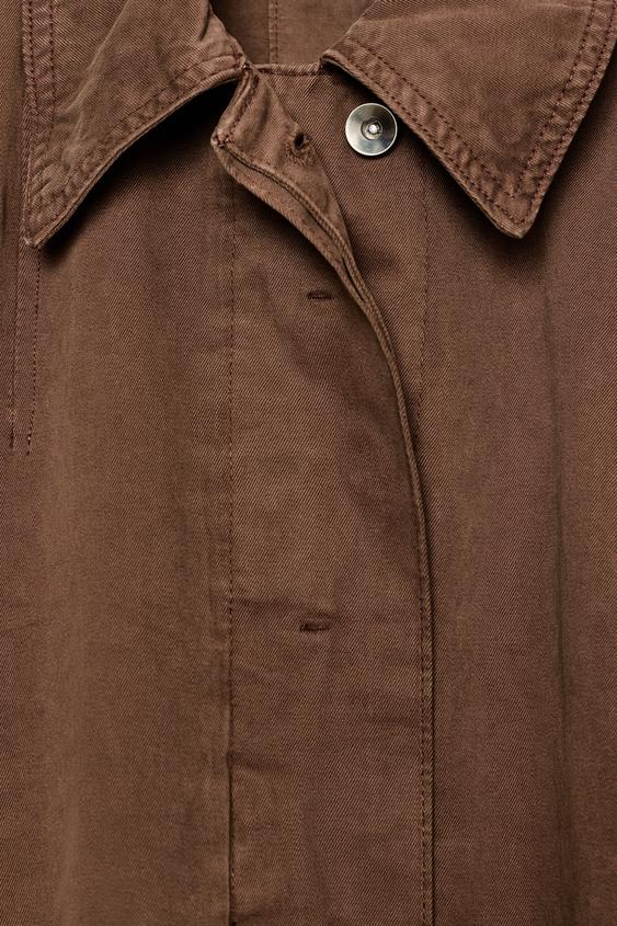 VESTE CAPE À PATTES - Marron de Zara - Image 8
