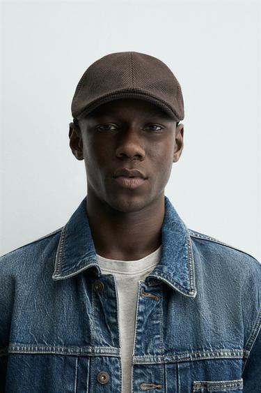 BERET MED HØNSEFODSMØNSTER - Brun fra Zara - Billede 0