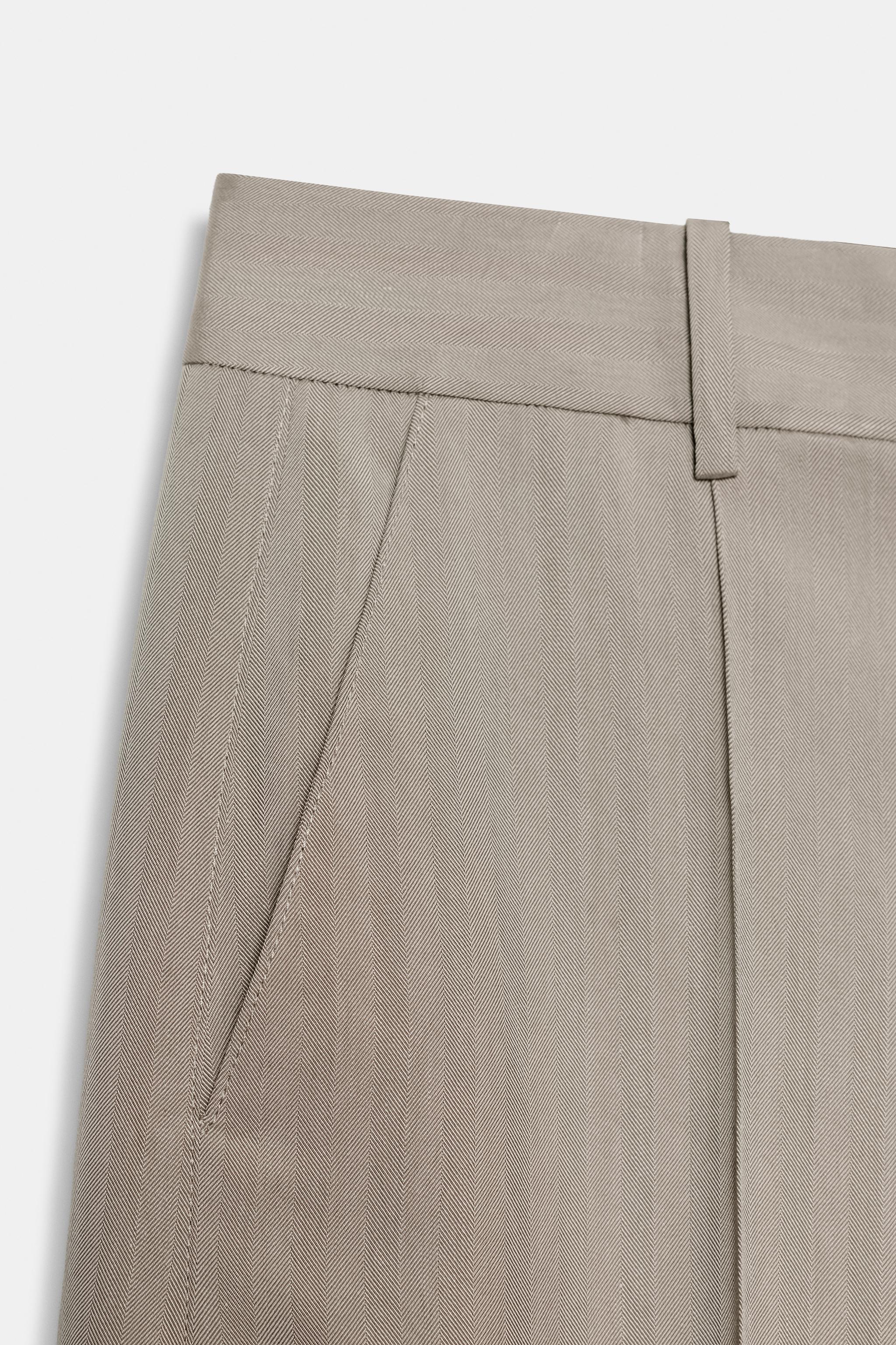 HIGH-WAISTED STRAIGHT-LEG TROUSERS