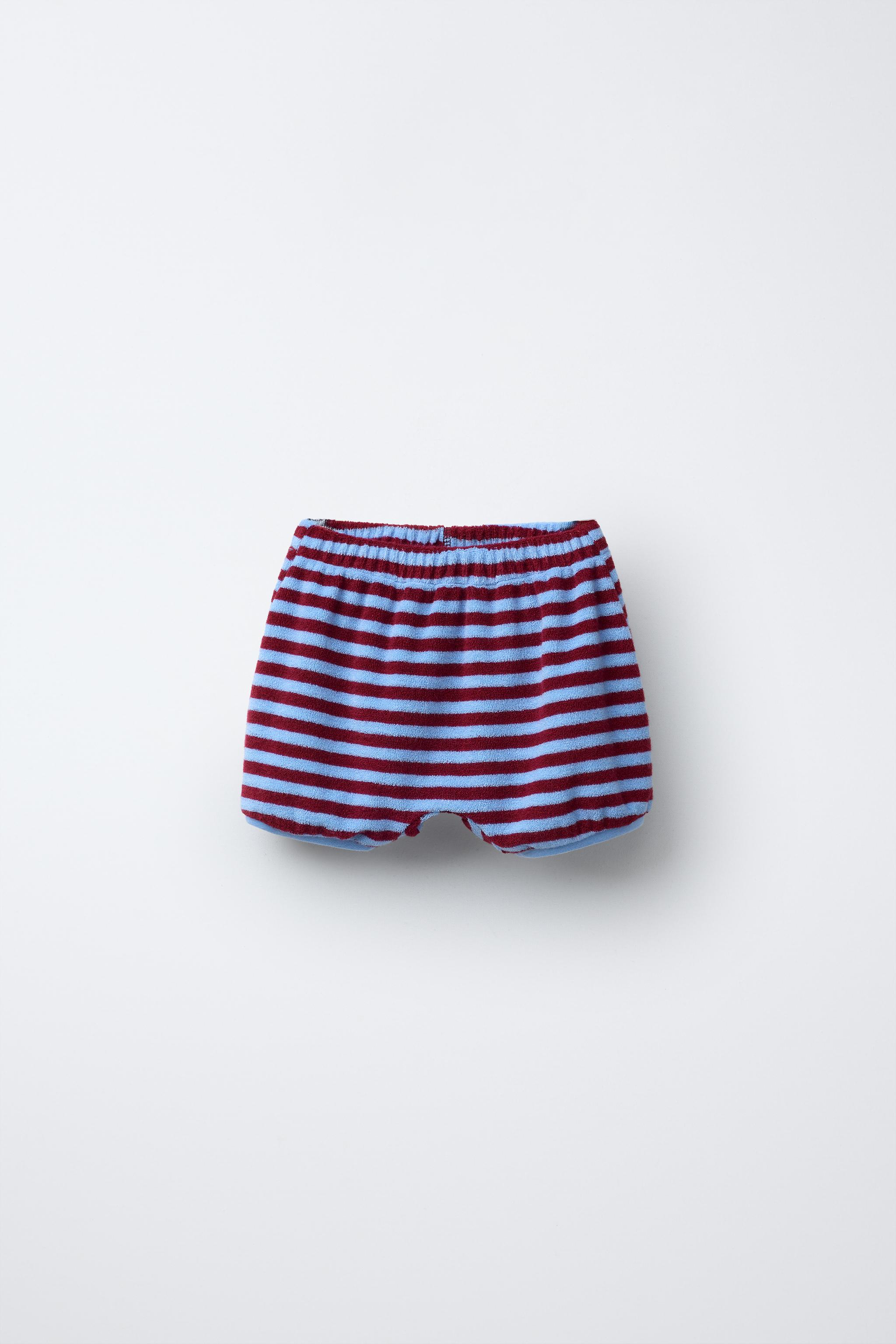 STRIPED TERRYCLOTH BLOOMERS - Light blue | ZARA United States