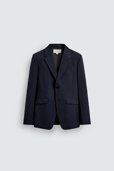 BLAZER TRAJE 100% LANA - Marino de Zara