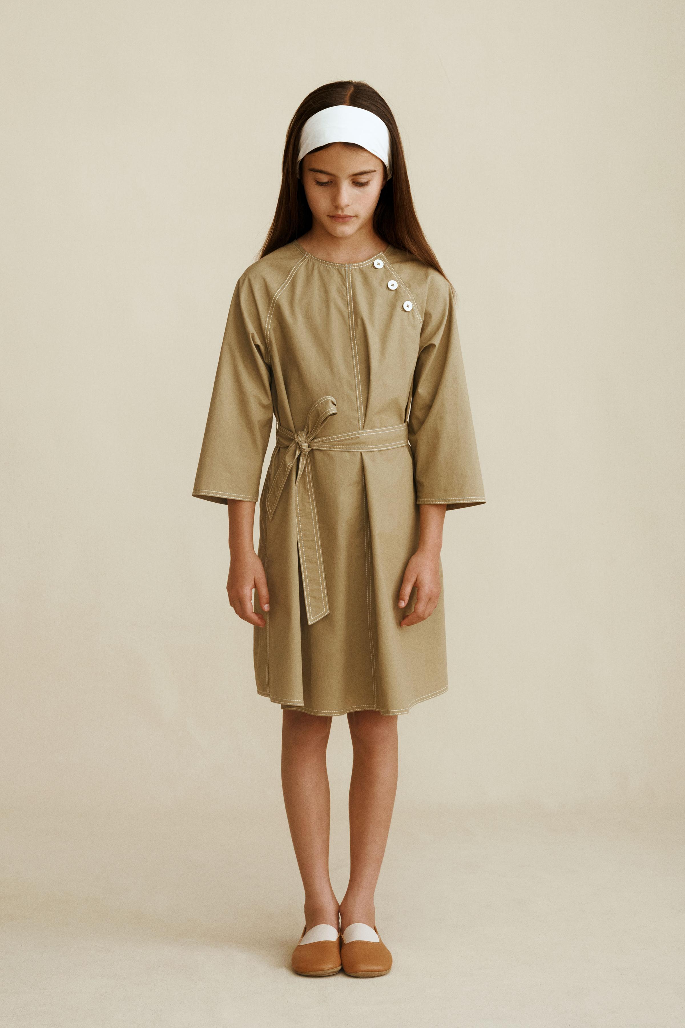 Детские платья Zara POPLIN BELTED DRESS CREATED BY CARAMEL LONDON X