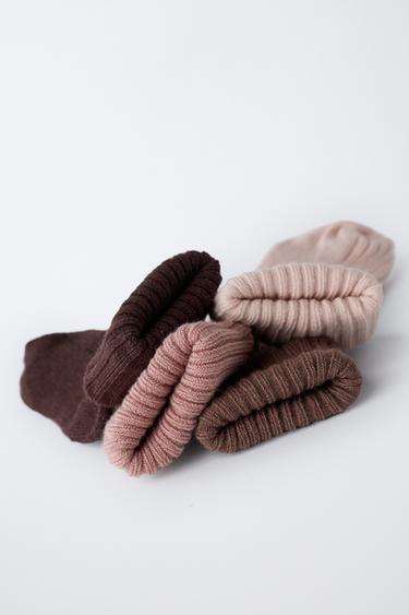 FOUR-PACK OF SOCKS IN A BOX - Brown by Zara - Image 2