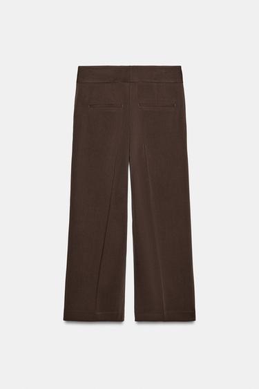 HIGH-WAIST STRAIGHT-LEG TROUSERS - Brown by Zara - Image 6