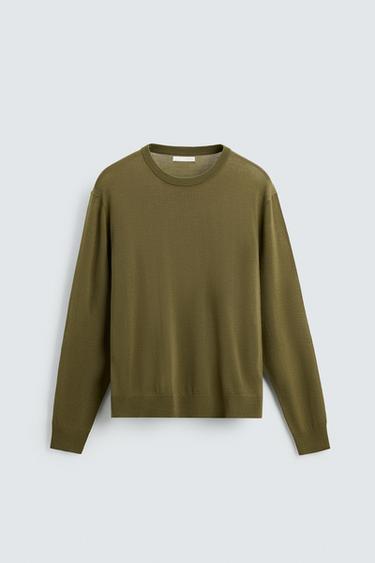 JERSEY LANA MERCERIZADA - Oliva de Zara