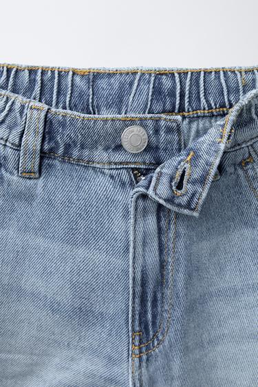 SLOUCHY DENIM BERMUDA SHORTS - Mid-blue by Zara