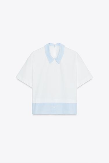 STRIPED COMBINED T-SHIRT - White by Zara