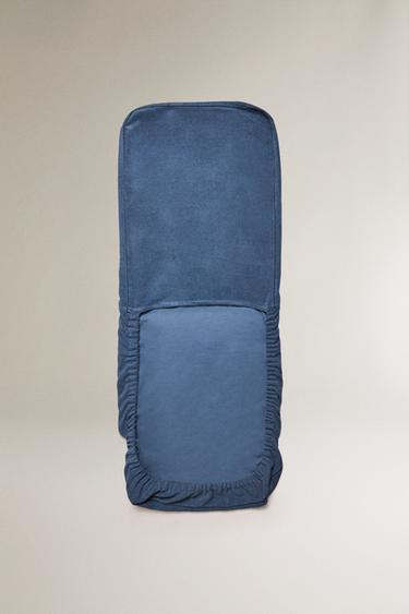 LOUNGER COVER WITH PIPING - Mid-blue by Zara - Image 3
