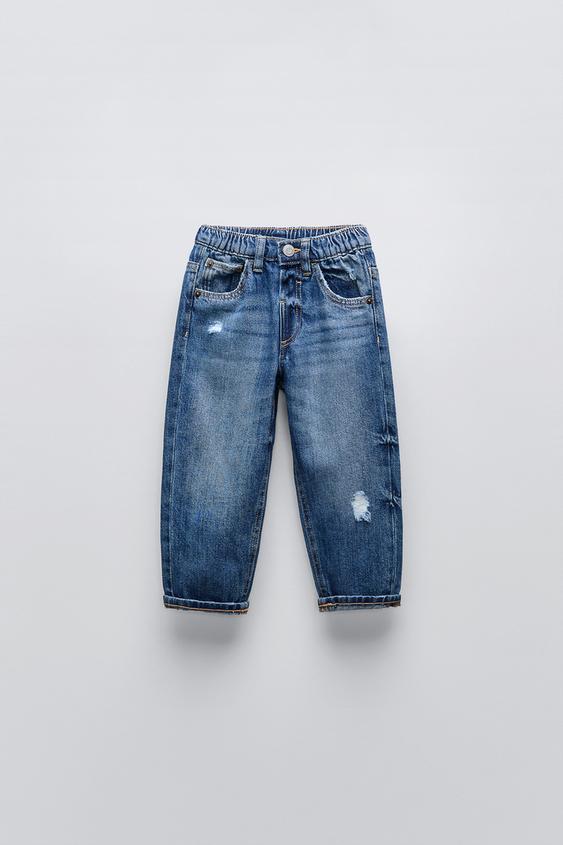 LOW FIT RIPPED JEANS - Mid-blue | ZARA UAE - Dubai/Sharjah/Ajman/UAQ ...