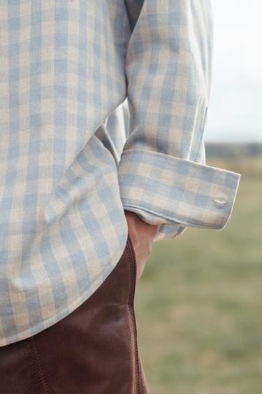 LIMITED EDITION CHECK POLO SHIRT - Beige by Zara - Image 4