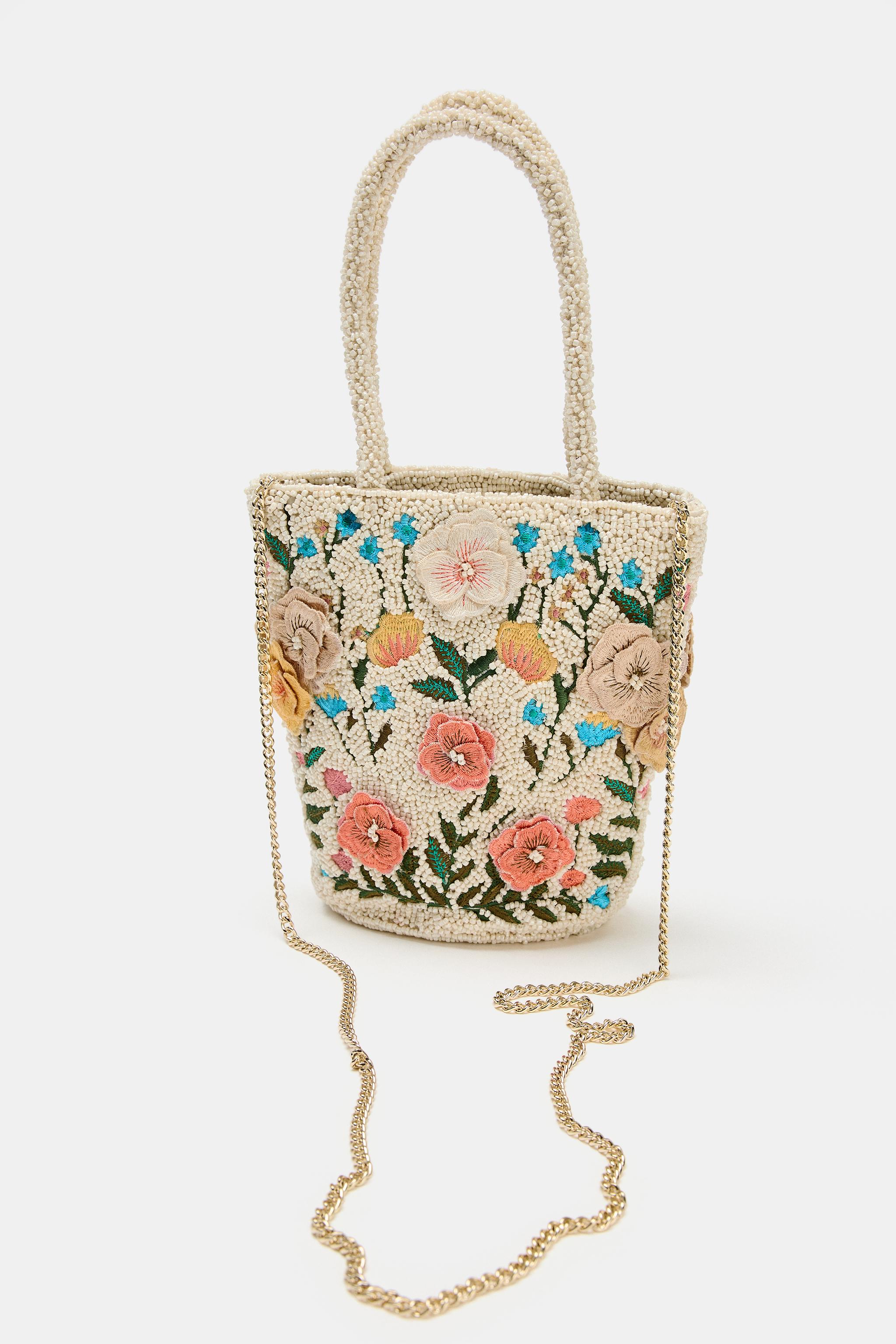 Женские сумки Zara BEADED MINI HANDBAG — фото 4