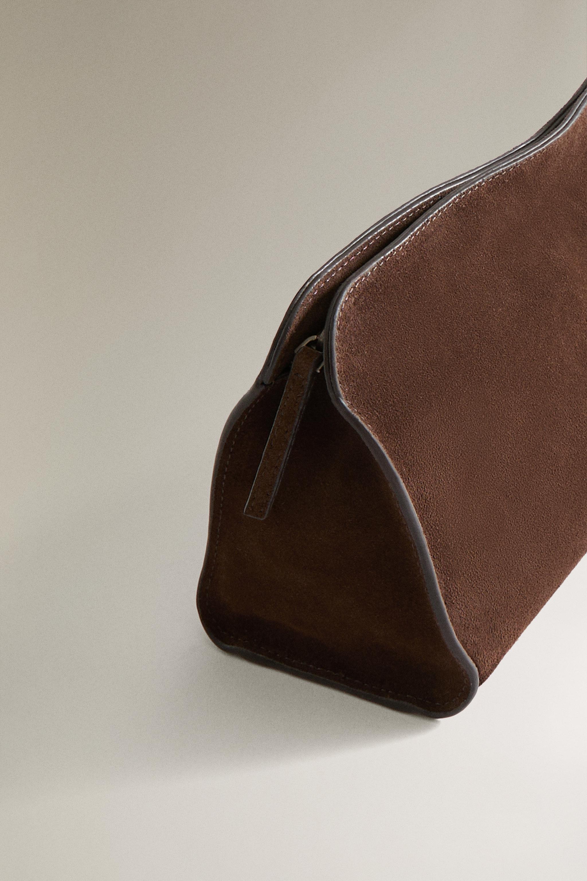 SPLIT LEATHER MAKEUP BAG