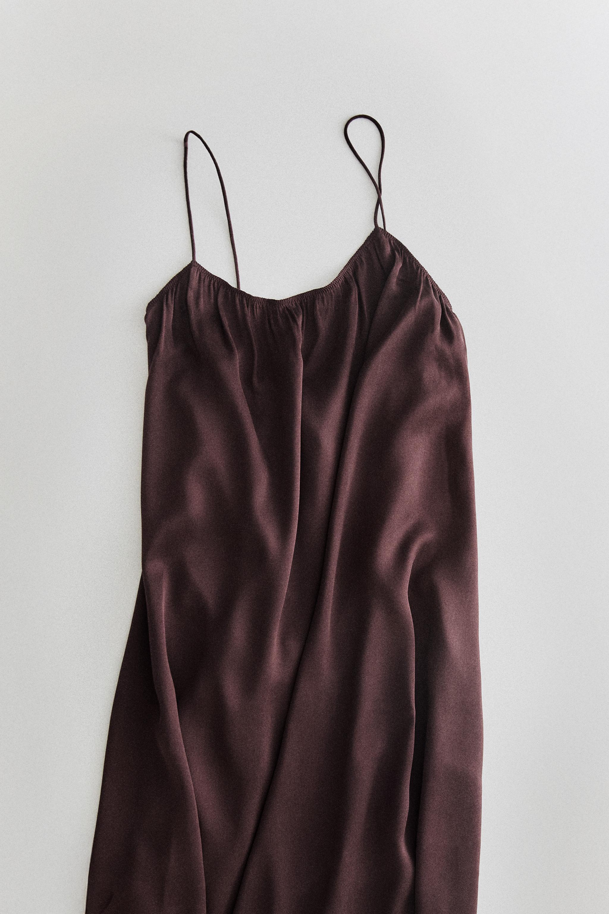 CHEMISE DE NUIT BRETELLES SOIE MÛRE