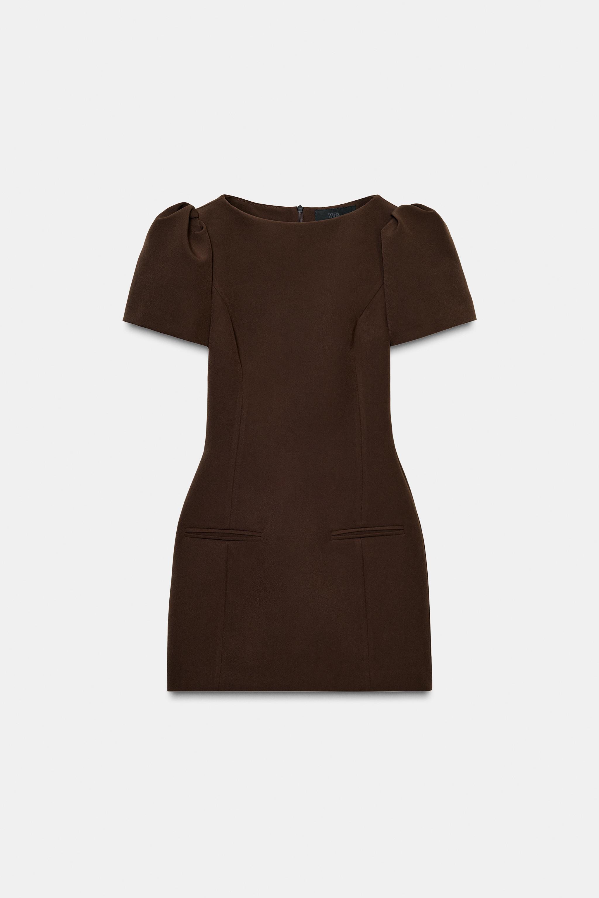 brown mini dress zara Elegant Brown Dress from Zara: A Must-Have Winter Style